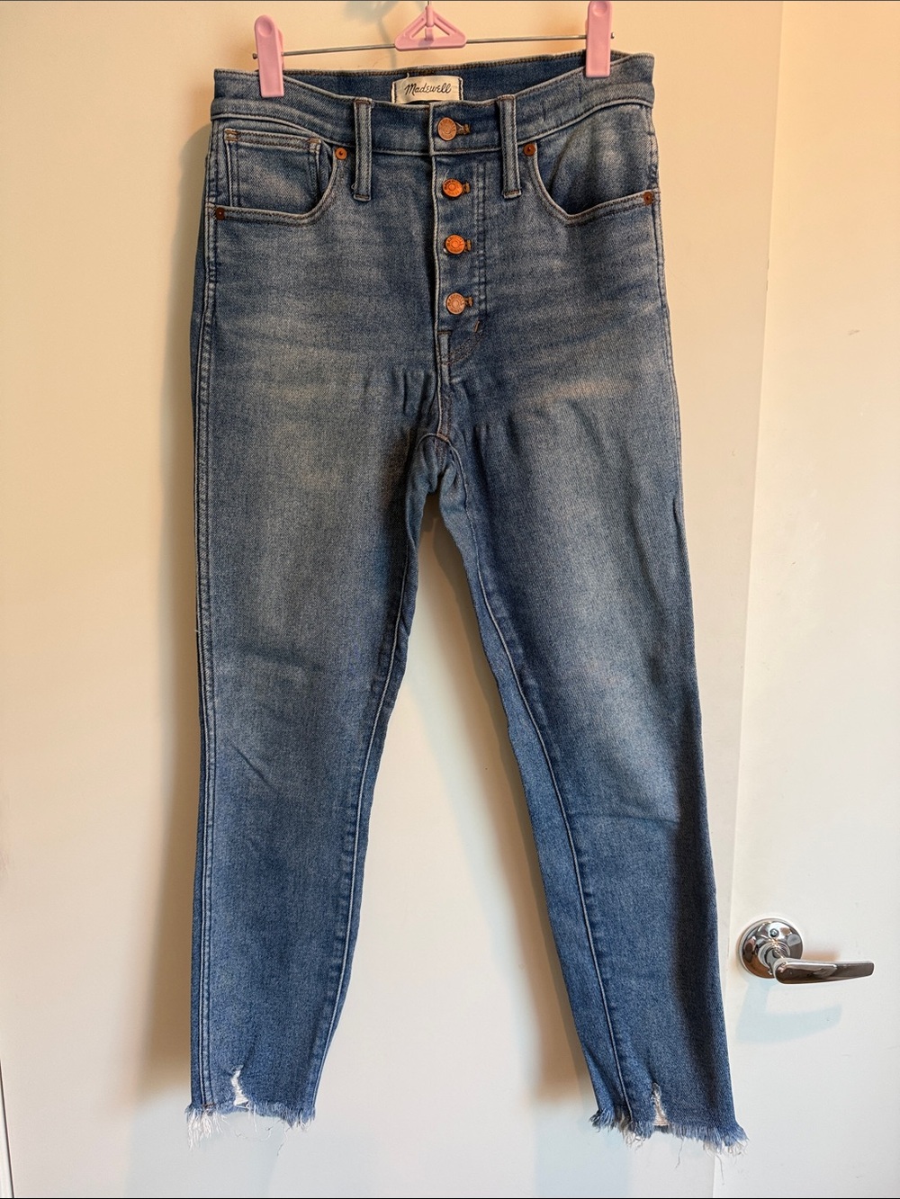 Madewell High-Rise Button-Fly Women's Skinny Jeans - Light Blue